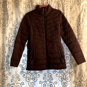 Purple down winter coat